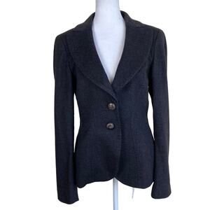 Escada Sz 36 Vintage Cashmere Blazer Single Breasted Tailored Classic Feminine
